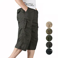 tactical shorts men casual 3/4 shorts for men cargo pants breathable below knee shorts men long shorts for men with pockets army green Lightinthebox