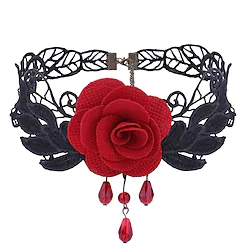 Choker Necklace Necklace Masquerade Gothic Steampunk Halloween Goose Down Alloy For Lolita Cosplay Halloween Carnival Women's Costume Jewelry Fashion Jewelry Lightinthebox