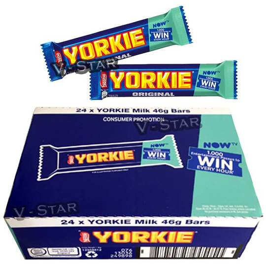Full Box of Nestle YORKIE Chocolates BAR - 24 Bars (Nestle YORKIE Milk BAR 46g)