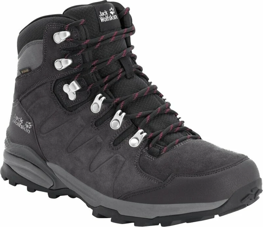 Jack Wolfskin Womens Outdoor Shoes Refugio Texapore Mid W Dark Steel/Purple 40,5