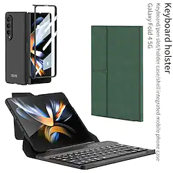 Phone Case For Samsung Galaxy Full Body Case Z Fold 4 Detachable with Keyboard Leather Solid Colored PC PU Leather Lightinthebox