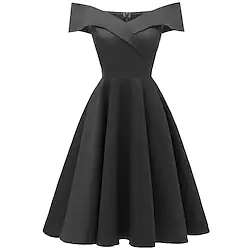 Audrey Hepburn 1950s Cocktail Dress Vintage Dress Dress Women's Off Shoulder Costume Vintage Cosplay Party / Evening Dress Masquerade Lightinthebox