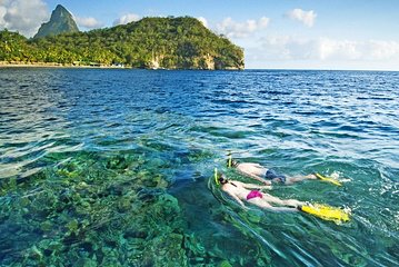 St Lucia Land Taxi to Snorkel at Anse Chastanet Beach-COVID CERTIFED