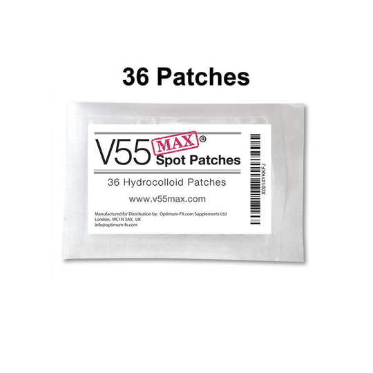 (1) V55 Max Spot Repair Patch Hydrocolloid Patches Targeted Defence Against Spots Pimples Blemishes Blackheads 36 Gel Dots per Pack (5)