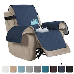 100% Waterproof Quilted Recliner Chair Cover Recliner Cover Recliner Slipcover for Living Room, Secure with Elastic Strap and Non Slip Puppy Paw Silicone Backing Lightinthebox