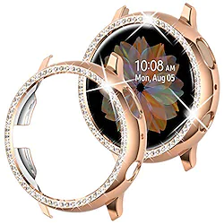 1 Pack Diamond Case Watch Case Compatible with Samsung Galaxy Watch Active 2 40mm Bling Diamond Shockproof PC Watch Cover Lightinthebox