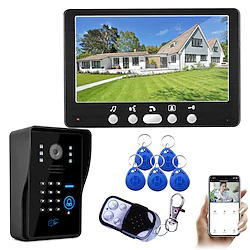 7 Inch Tuya Video Doorbell 1080P Outdoor Camera Waterproof IP65 Intercom Smart Home Wireless Door Phone with RFID Password Unlock Lightinthebox