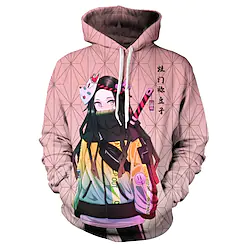 Inspired by Demon Slayer: Kimetsu no Yaiba Kamado Nezuko Hoodie Cartoon Manga Anime Harajuku Graphic Kawaii Hoodie For Men's Women's Unisex Adults' 3D Print 100% Polyester Lightinthebox