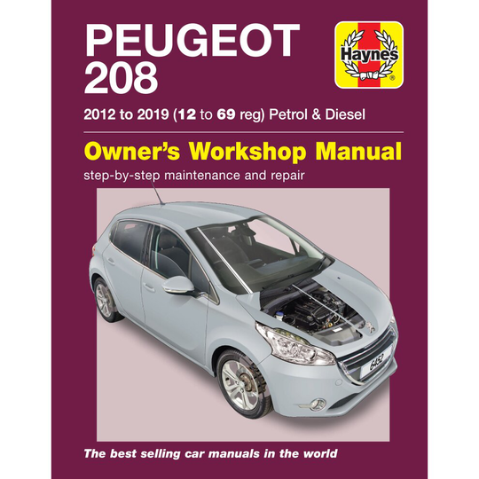 Peugeot 208 Petrol & Diesel (12 -19) 12 - 69 Haynes Repair Manual (Paperback) ~