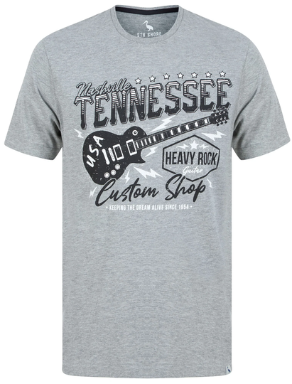 T-Shirts Tennessee Custom Shop Motif Cotton Jersey T-Shirt in Mid Grey Marl - South Shore / S - Tokyo Laundry