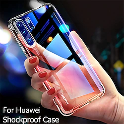 Case For HUAWEI MATE 30/MATE 30 Pro/MATE 20 Pro/MATE 20/MATE 20 Lite/P30/P20/P10 Shockproof / Ultra-thin Back Cover Transparent TPU Lightinthebox