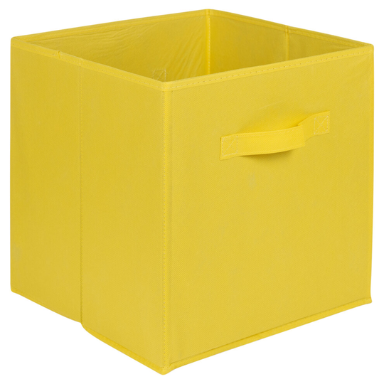 (Yellow, 6) 1,4, 6 pcs Foldable Fabric Storage Box Cubes Set