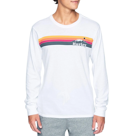 Hurley Everyday Washed+ Tradewinds Long Sleeve T-Shirt - White