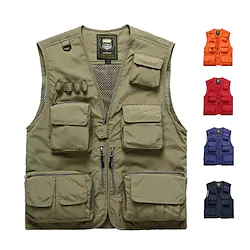 Men's Fishing Vest with Multi-Pockets Breathable Mesh Lightweight Quick Dry Vest / Gilet Sports Outdoor Camping Hiking Traveling Lightinthebox