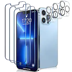 3 Sets Phone Screen Protector Camera Lens Protector For Apple iPhone 14 Pro Max iPhone 13 Pro Max 12 Mini 11 Tempered Glass High Definition (HD) Scratch Proof Anti-Fingerprint Phone Accessory Lightinthebox