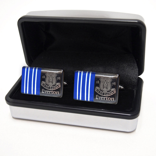 Everton FC Mens Cufflinks Chrome Boxed Executive OFFICIAL Football Gift