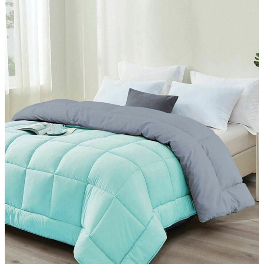 (King) 13.5 tog Box Stitched Reversible Coverless Polycotton Duvet Single Double King