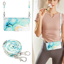 Phone Case For Apple Handbag Purse Wallet Card iPhone 14 Pro Max 14 Plus 13 12 11 Pro Max Mini X XR XS with Wrist Strap Card Holder Slots Magnetic Flip Marble PU Leather Lightinthebox