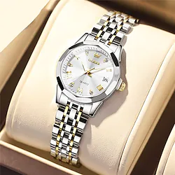 OLEVS Quartz Watch for Women Analog Quartz Stylish Elegant Vintage Waterproof Calendar Creative Titanium Alloy Stainless Steel Creative Lightinthebox