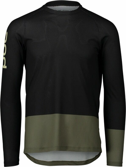 POC MTB Pure LS Jersey Uranium Black/Epidote Green XL