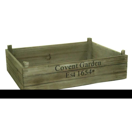 (Small, Single) Natural Brown Covent Garden Vintage Wooden Storage Display Apple Crate Box