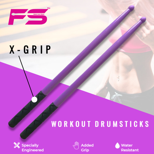 FITSTIX with POWER GRIPS Drumsticks for Fitness & Aerobic? Workout Classes, Drum Sticks, Strong and Light Weight design