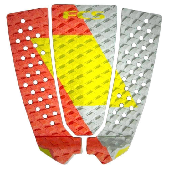 FCS Toledo Red/Lime/Slate Tail Pad Surfboard Grip