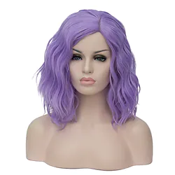 Purple Wigs for Women Synthetic Wig Short Blue Pink Black White Multicolored Synthetic Hair Cosplay Wigs Wigs Christmas Party Wigs Lightinthebox