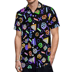 Retro Vintage 1980s Masquerade Men's Costume Vintage Cosplay Party / Evening Shirt Halloween Lightinthebox