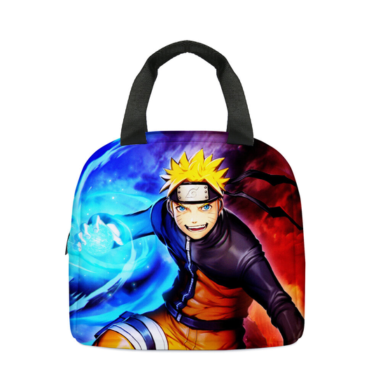 (2) Naruto Lunch Box Bag Children Outdoor Lunch Bag Portable