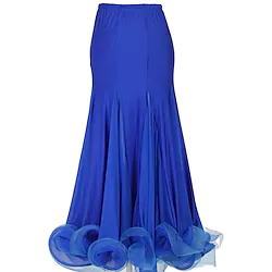 Ballroom Dance Skirt Draping Women's Performance Dropped Spandex Lightinthebox