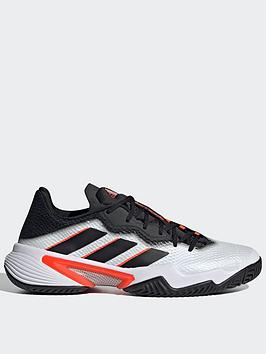 adidas Barricade Tennis Shoes, White/Black, Size 13, Men