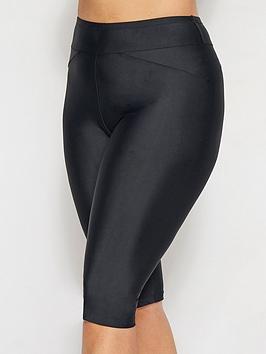 Yours Active Long Swim Short - Black, Black, Size 24, Women