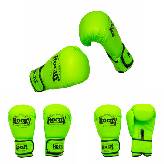 ROCKY Boxing Gloves Sparring Muay Thai Punch Bag Mma Rex Leather Training 12oz