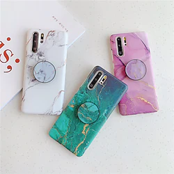 Case For Huawei scene map P40 P40 Pro P30 P30 Pro color marble pattern frosted TPU material IMD process the same pattern bracket phone case Lightinthebox