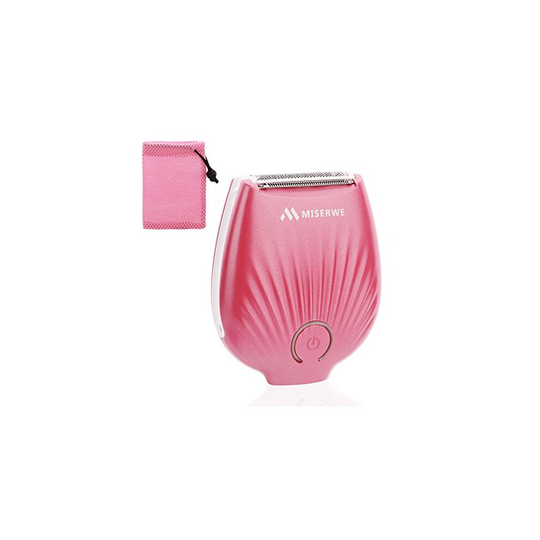 Miserwe Hair Removal Mini IP4X Waterproof Rechargeable Cordless Lady Shaver Wet and Dry Electric Shaver and Bikini Trimmer for Arm Underarm Biki