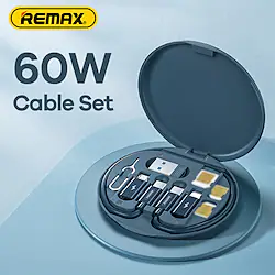 1 Pack Remax USB Adapter Cable Conversion Storage Box Multi-Type Charging Line Convertor Lightning Type C Micro Data Transfer Tool Contains Sim Card Slot Tray Eject Pin Use as Phone Holder Lightinthebox
