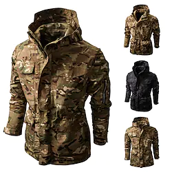 men's m65 field jacket military tactical jacket camo hoodie jacket soft shell camouflage outdoor hunting outwear Lightinthebox