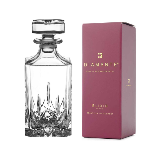 DIAMANTE Whisky Decanter âDorchesterâ Collection | Crystal Decanter 750 ml | Gift Box