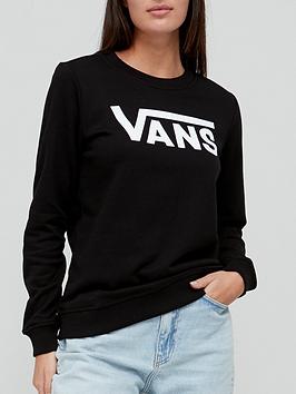 Vans Classic V Crew Sweater - - Black, Black, Size Xs, Women