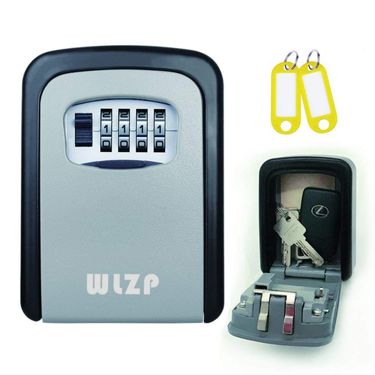 Key Lock Box, Lock Box for House Key Reset-table Code, Suitable for Home, Factory, Decoration Company, Construction Site Key Storage and...