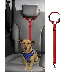 Dog Cat Pets Harness Leash Car Seat Harness / Safety Harness Portable Retractable Soft For Car Adjustable Flexible Durable Safety Solid Colored Classic Nylon Husky Labrador Alaskan Malamute Golden Lightinthebox
