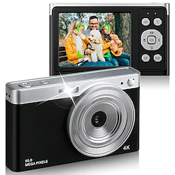 Digital Camera 4K Vlog 50MP Children's Camera 2.8 Inch IPS Autofocus Photo Camera 16X Digital Zoom Anti-Shake USB Rechargeable Compact Camera for Students Children Beginners Lightinthebox
