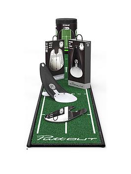 Puttout Compact Set (Plain Box Containing Stone Premium Trainer, Compact Green Mat, Compact Mirror)