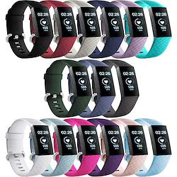 1 pcs Smart Watch Band for Fitbit Charge 3 / Charge 3 SE / Charge 4 Fitbit Charge 3 Charge 3 / Charge 3 SE / Charge 4 Silicone Smartwatch Strap Soft Breathable Modern Buckle Replacement Wristband Lightinthebox