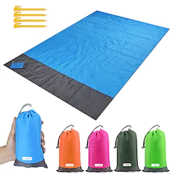 Camping Mat Picnic Blanket Beach Blanket Outdoor Camping Waterproof Portable Ultra Light (UL) Wear Resistance Ground Mat TPU Polyester 140200 cm for 5 - 7 person Camping Hiking Traveling Summer Lightinthebox