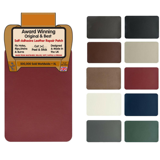(Red) Leather Repair Self-Adhesive Patch XL 28cmx20