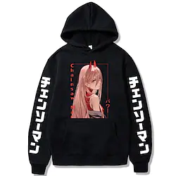 Inspired by Chainsaw Man Power Hoodie Cartoon Manga Anime Front Pocket Graphic Hoodie For Men's Women's Unisex Adults' Hot Stamping 100% Polyester Lightinthebox