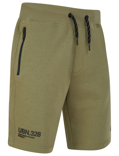 Jogger Shorts Pepys Brushback Fleece Jogger Shorts with Zip Pockets in Deep Lichen Green - Dissident / S - Tokyo Laundry