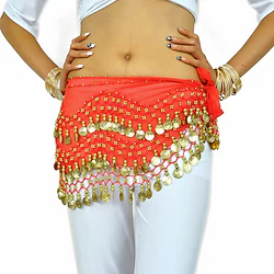 Belly Dance Hip Scarf Coin Beading Women's Training Chiffon / Performance Lightinthebox